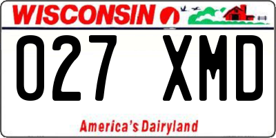 WI license plate 027XMD