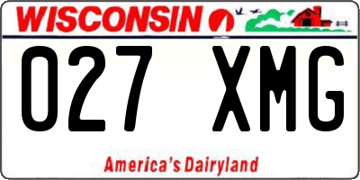 WI license plate 027XMG