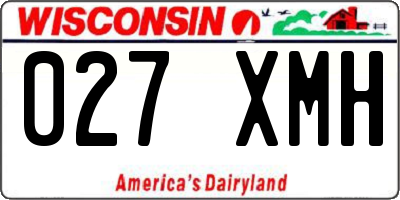 WI license plate 027XMH