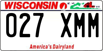 WI license plate 027XMM