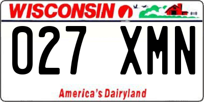 WI license plate 027XMN