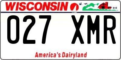 WI license plate 027XMR