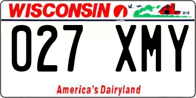 WI license plate 027XMY