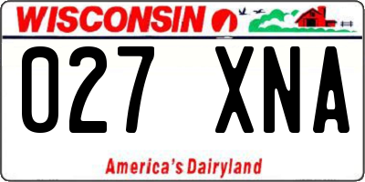 WI license plate 027XNA