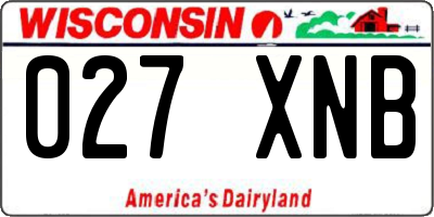 WI license plate 027XNB