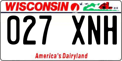 WI license plate 027XNH