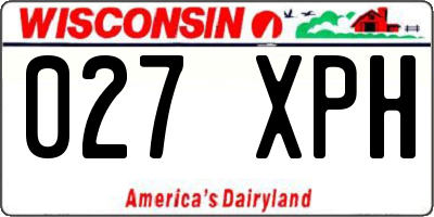 WI license plate 027XPH