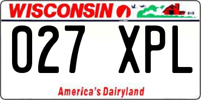 WI license plate 027XPL