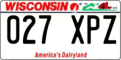 WI license plate 027XPZ