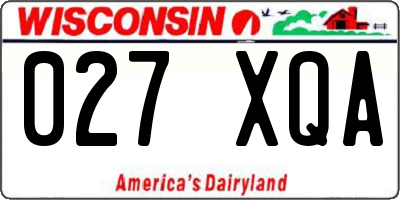 WI license plate 027XQA