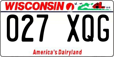 WI license plate 027XQG