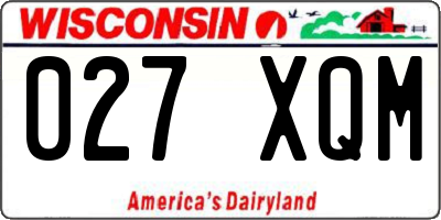 WI license plate 027XQM