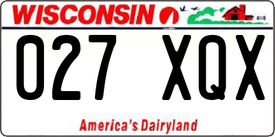 WI license plate 027XQX