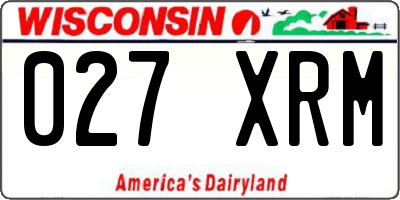 WI license plate 027XRM