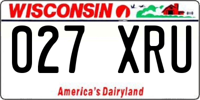 WI license plate 027XRU