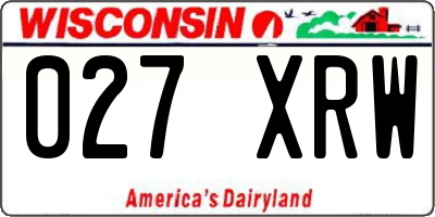 WI license plate 027XRW