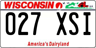 WI license plate 027XSI