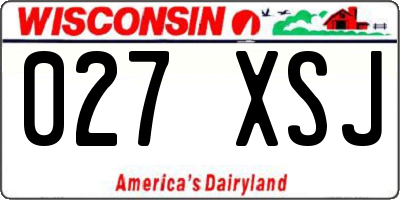 WI license plate 027XSJ