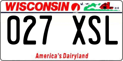WI license plate 027XSL