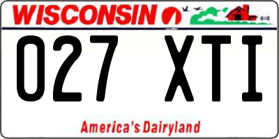 WI license plate 027XTI