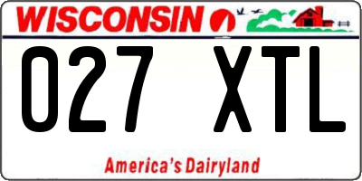 WI license plate 027XTL