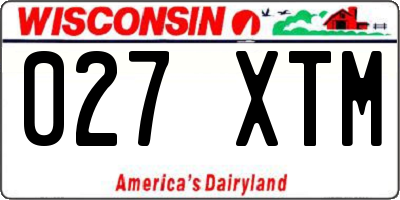 WI license plate 027XTM