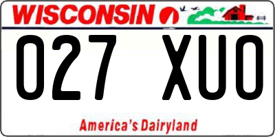 WI license plate 027XUO
