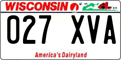 WI license plate 027XVA