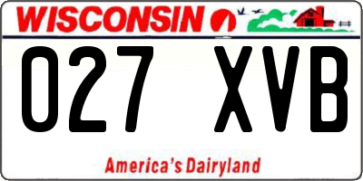 WI license plate 027XVB