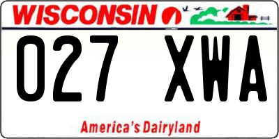 WI license plate 027XWA