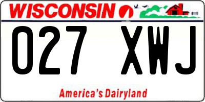 WI license plate 027XWJ