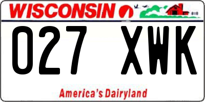 WI license plate 027XWK