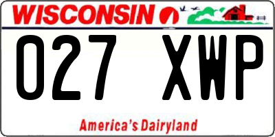 WI license plate 027XWP