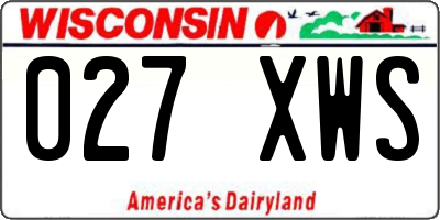 WI license plate 027XWS