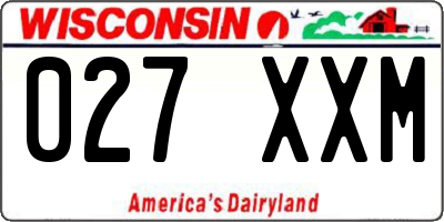 WI license plate 027XXM