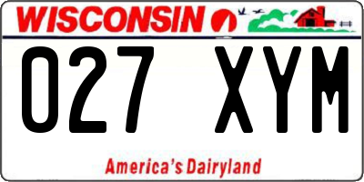 WI license plate 027XYM