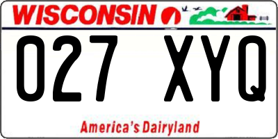 WI license plate 027XYQ