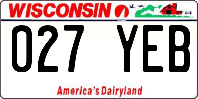 WI license plate 027YEB