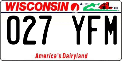 WI license plate 027YFM