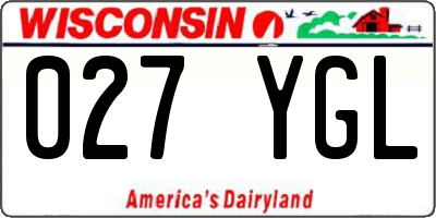 WI license plate 027YGL