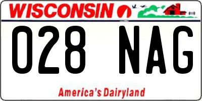 WI license plate 028NAG