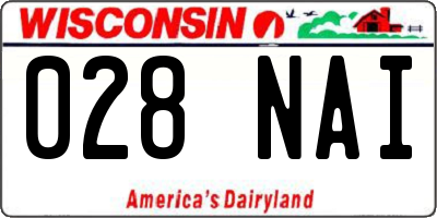 WI license plate 028NAI