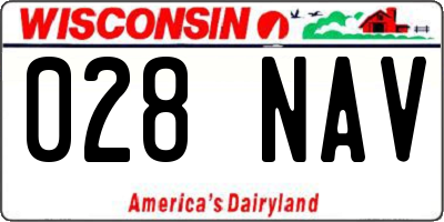 WI license plate 028NAV
