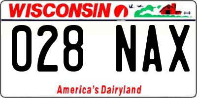 WI license plate 028NAX