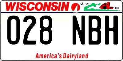 WI license plate 028NBH