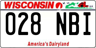 WI license plate 028NBI