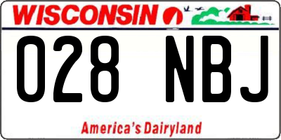 WI license plate 028NBJ