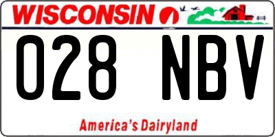 WI license plate 028NBV