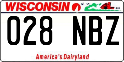 WI license plate 028NBZ