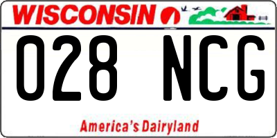 WI license plate 028NCG